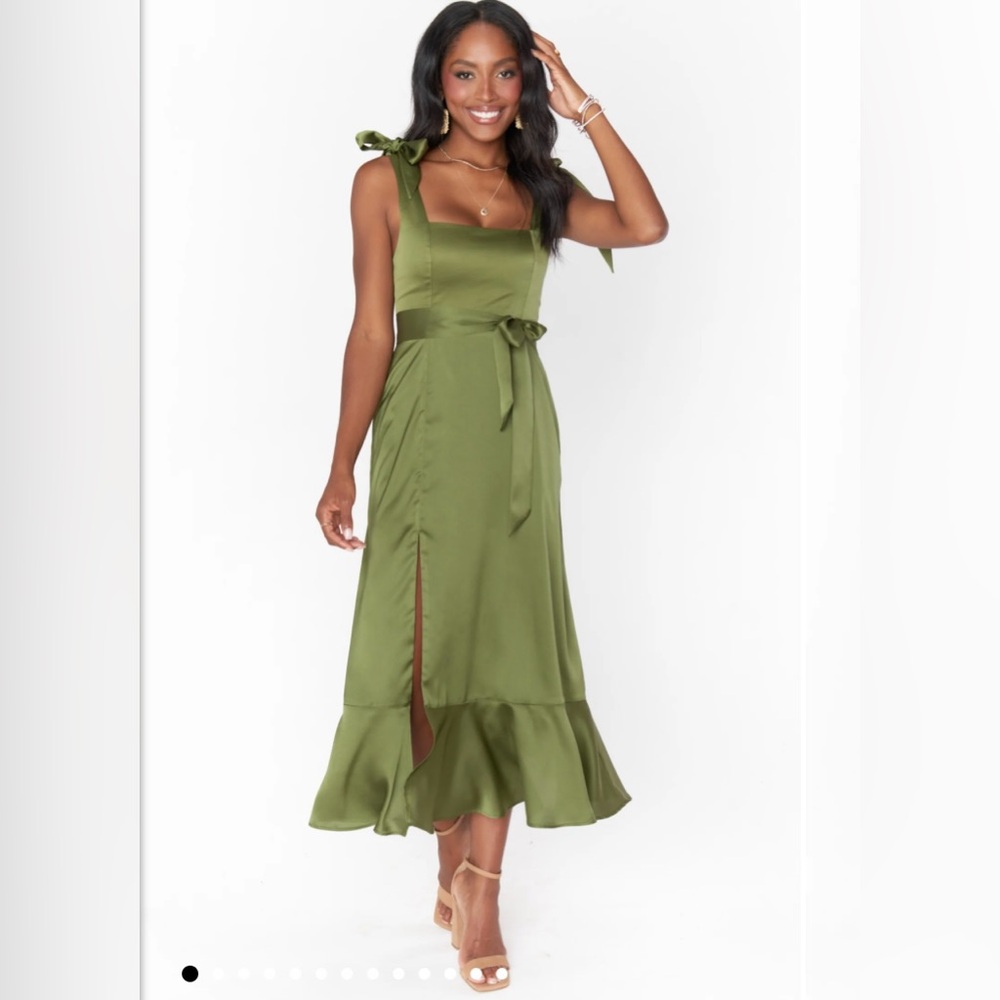 Show Me Your MuMu Olive Claire Midi Dress